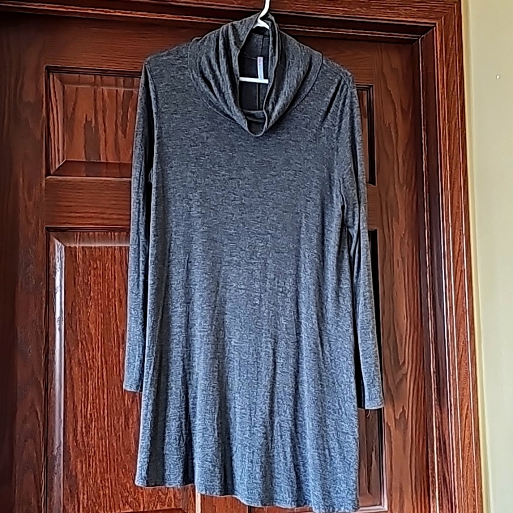 Boutique grey long cowl neck tunic or dress